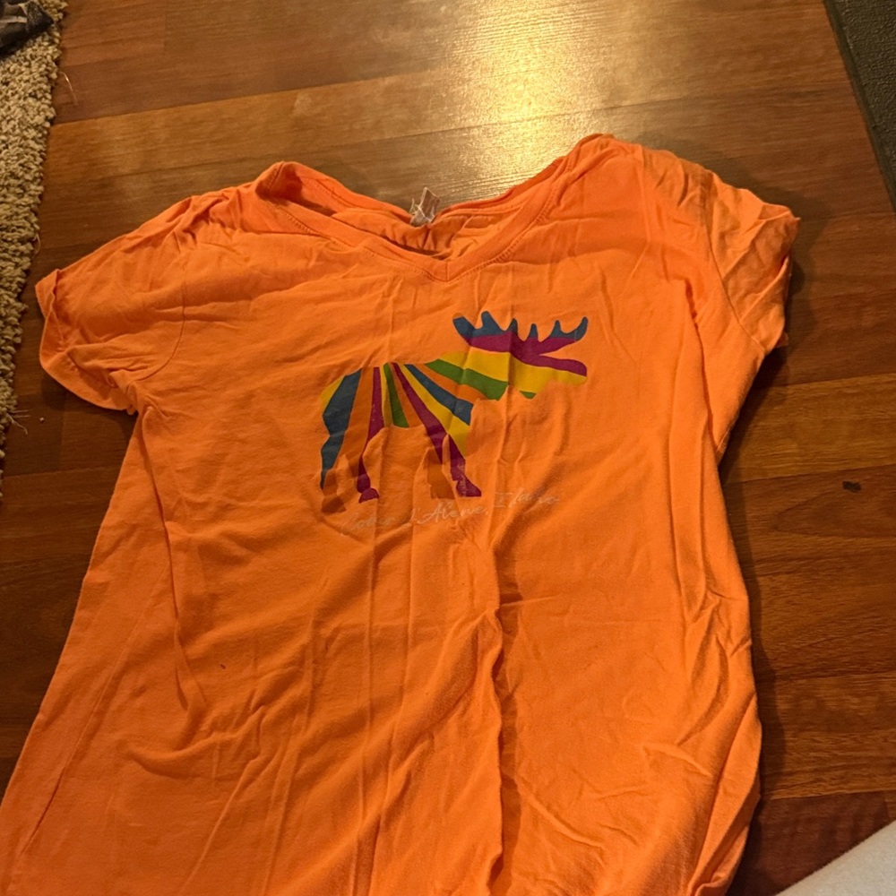 Kids Orange Moose Graphic T-Shirt